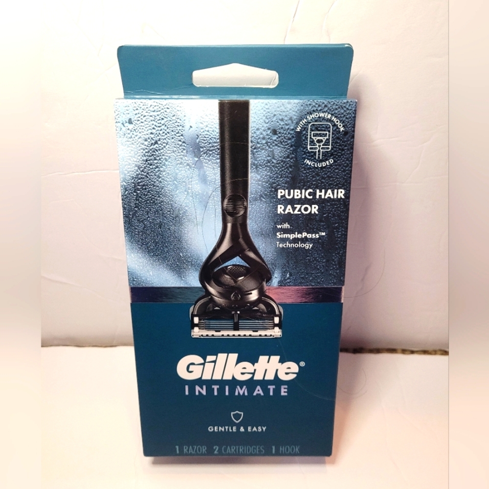 Gillette Intimate Pubic Hair Razor 1 Razor 2 Cartridges